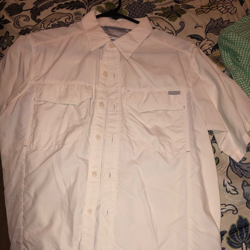 White Columbia fishing shirt